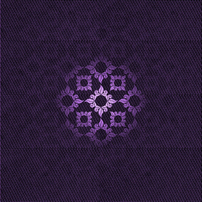 Round Patterned Purple Rug, pat219pur