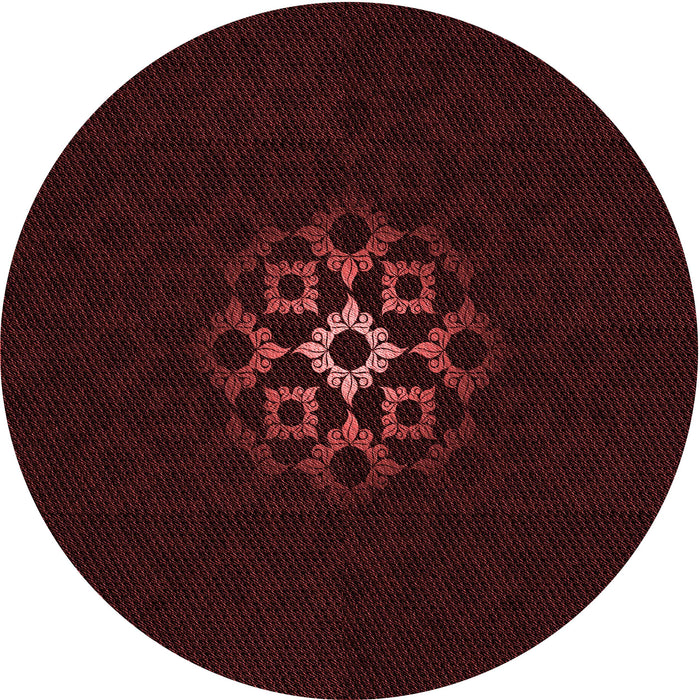 Square Patterned Chocolate Brown Rug, pat219rd