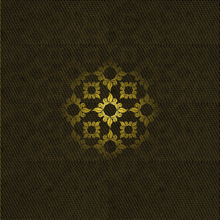 Round Patterned Black Rug, pat219yw