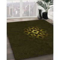 Patterned Black Rug, pat219yw