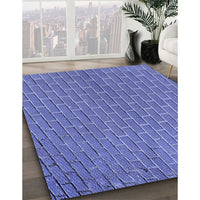 Patterned Sky Blue Rug, pat2190blu