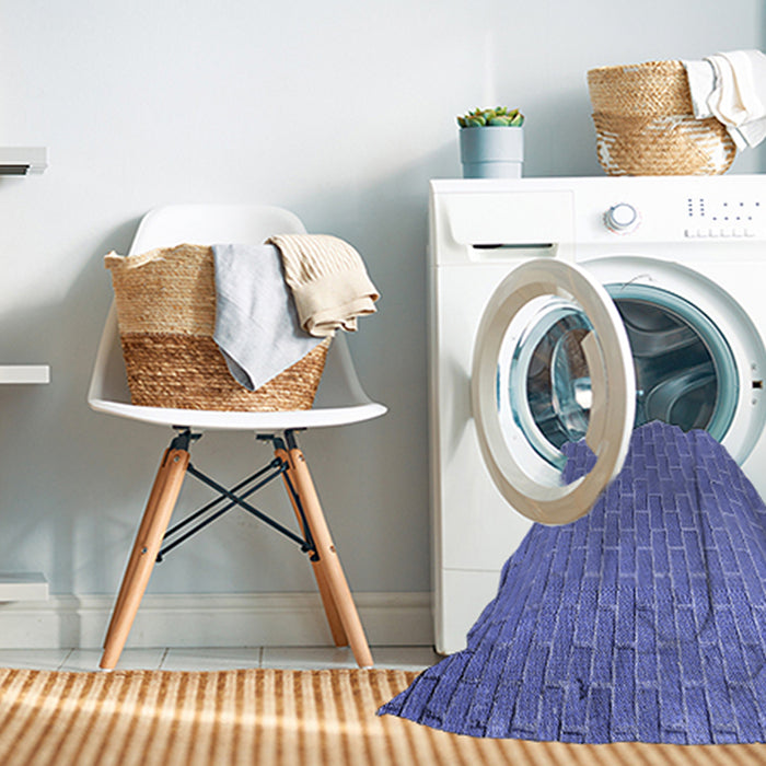 Machine Washable Transitional Sky Blue Rug in a Washing Machine, wshpat2190blu