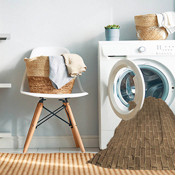 Machine Washable Transitional Saddle Brown Rug in a Washing Machine, wshpat2190brn