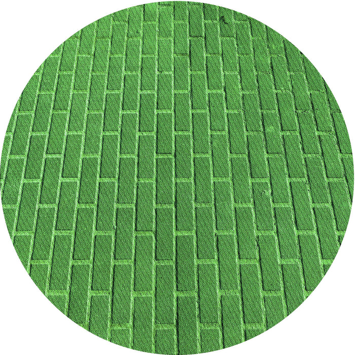 Square Patterned Green Rug, pat2190grn
