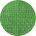 Square Patterned Green Rug, pat2190grn