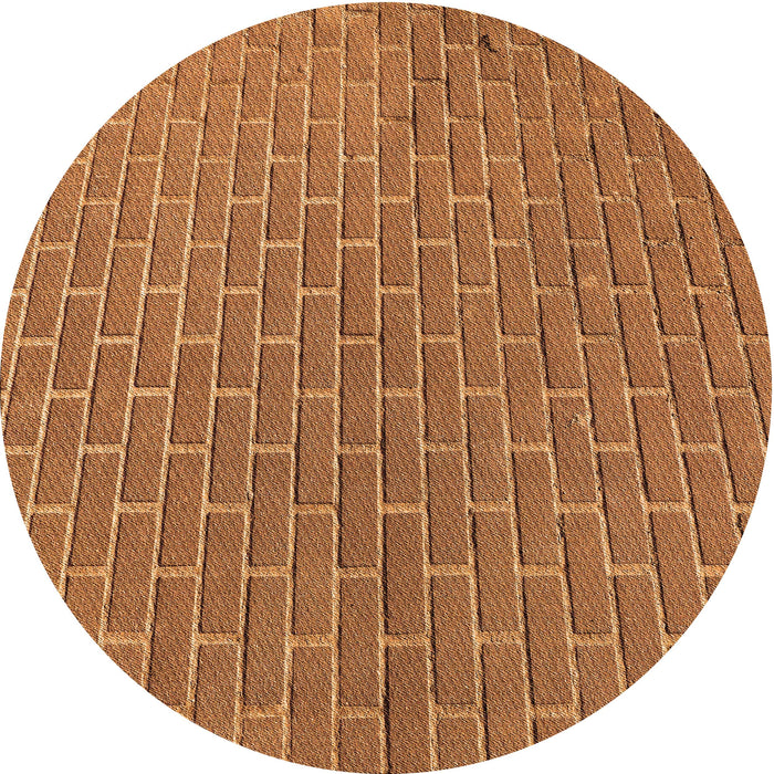 Square Patterned Orange Rug, pat2190org