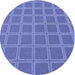 Square Patterned Sky Blue Rug, pat2191blu