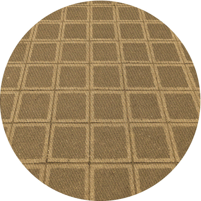 Square Patterned Saddle Brown Rug, pat2191brn