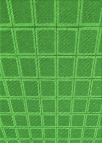 Machine Washable Transitional Green Rug, wshpat2191grn