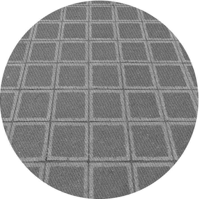 Square Patterned Carbon Gray Rug, pat2191gry