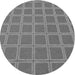 Square Patterned Carbon Gray Rug, pat2191gry