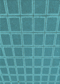 Machine Washable Transitional Dark Cyan Green Rug, wshpat2191lblu