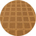 Square Patterned Mahogany Brown Rug, pat2191org