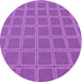 Square Patterned Purple Rug, pat2191pur