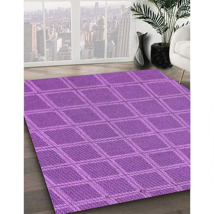 Machine Washable Transitional Purple Rug in a Family Room, wshpat2191pur