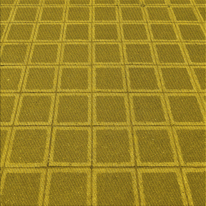 Round Patterned Yellow Rug, pat2191yw