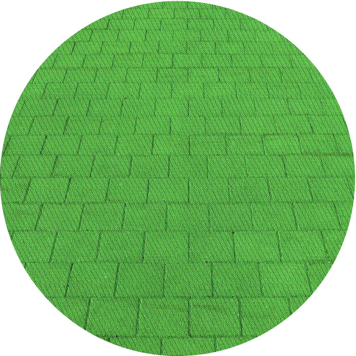 Square Machine Washable Transitional Lime Green Rug in a Living Room, wshpat2192grn