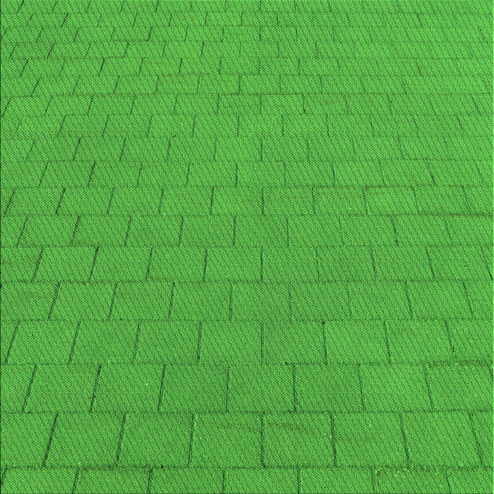 Round Machine Washable Transitional Lime Green Rug, wshpat2192grn