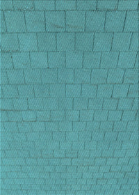 Machine Washable Transitional Dark Cyan Green Rug, wshpat2192lblu