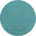 Square Patterned Dark Cyan Green Rug, pat2192lblu