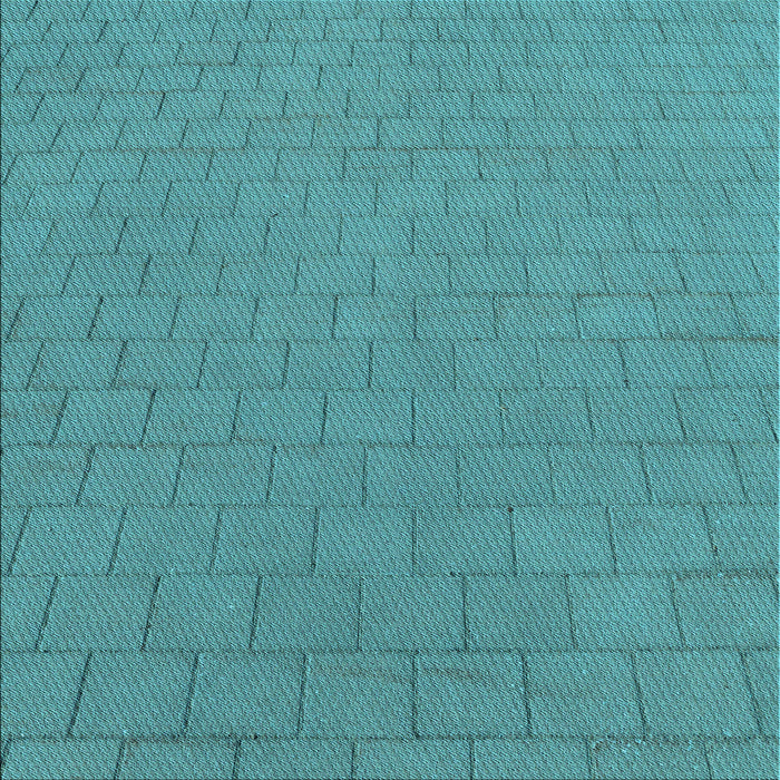 Round Patterned Dark Cyan Green Rug, pat2192lblu