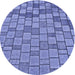 Square Machine Washable Transitional Denim Blue Rug in a Living Room, wshpat2193blu