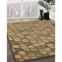 Patterned Red Brown Rug, pat2193brn