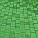 Round Machine Washable Transitional Neon Green Rug, wshpat2193grn