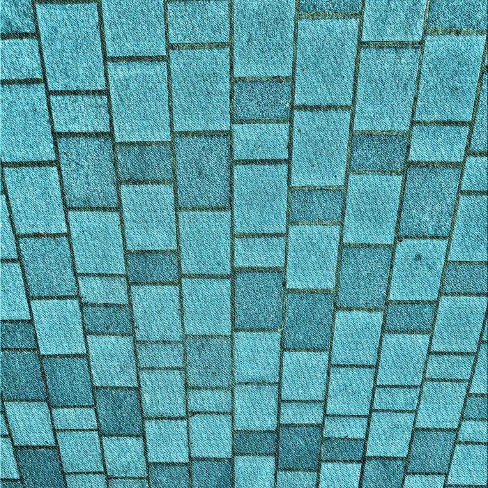 Patterned Dark Cyan Green Rug, pat2193lblu