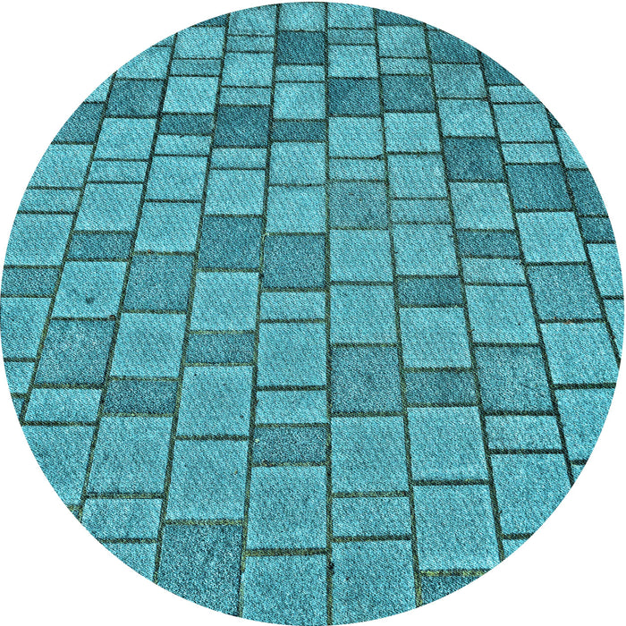 Square Machine Washable Transitional Dark Cyan Green Rug in a Living Room, wshpat2193lblu