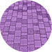 Square Patterned Violet Purple Rug, pat2193pur
