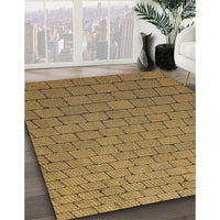 Patterned Saddle Brown Rug, pat2194brn