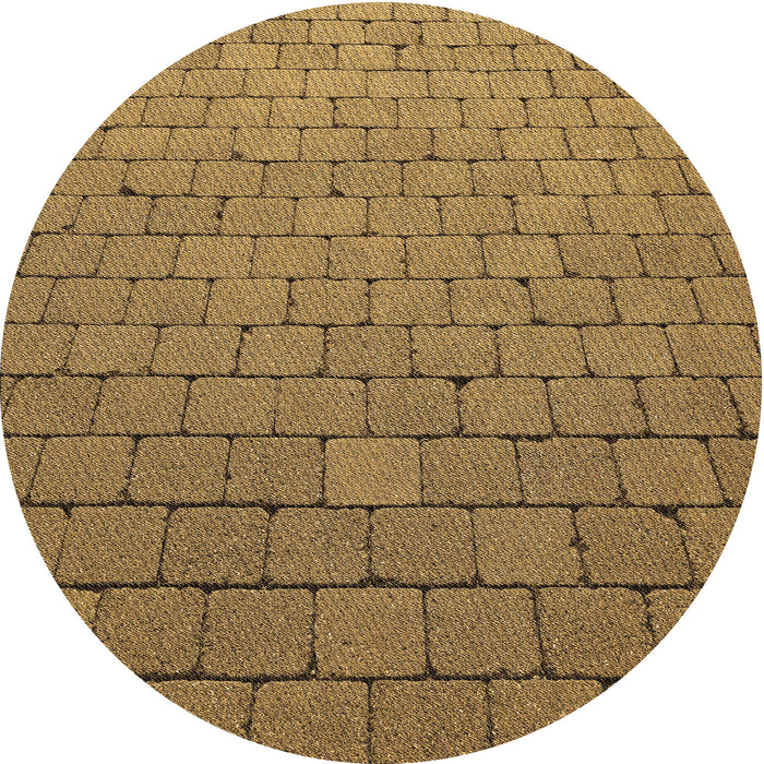 Square Patterned Saddle Brown Rug, pat2194brn