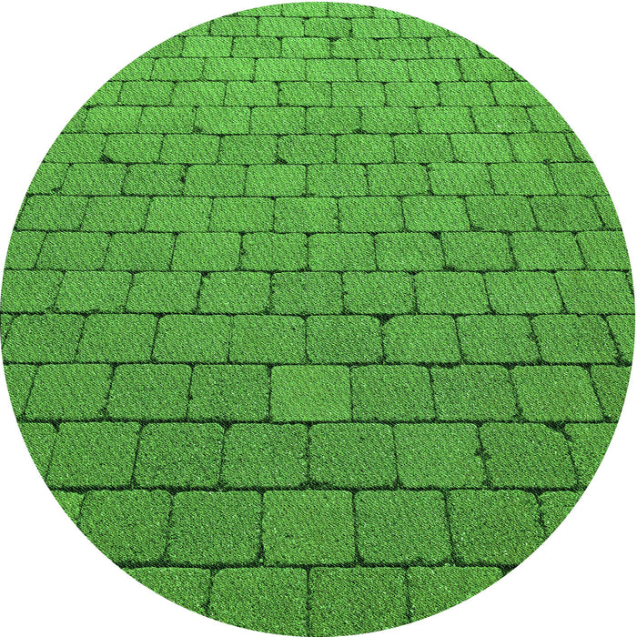 Square Machine Washable Transitional Green Rug in a Living Room, wshpat2194grn