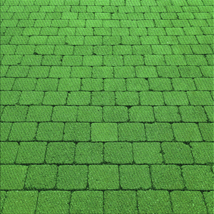 Round Patterned Green Rug, pat2194grn