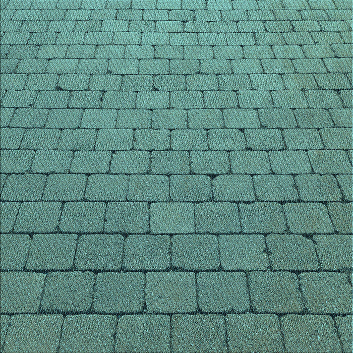 Round Machine Washable Transitional Deep-Sea Green Rug, wshpat2194lblu