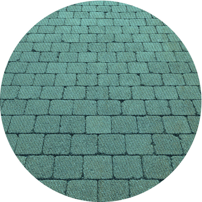 Square Machine Washable Transitional Deep-Sea Green Rug in a Living Room, wshpat2194lblu