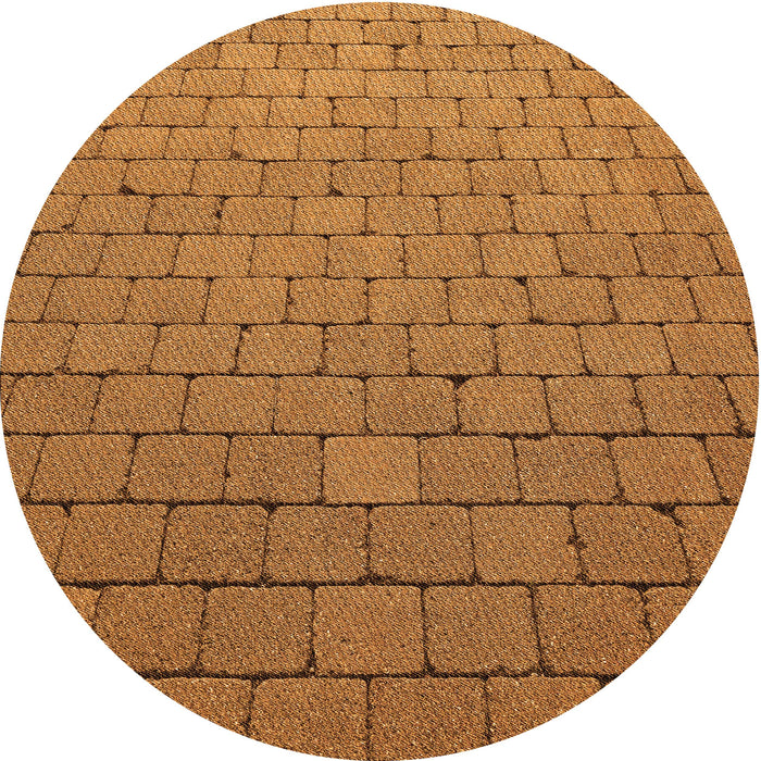 Square Patterned Mahogany Brown Rug, pat2194org