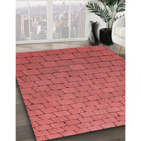 Patterned Red Rug, pat2194rd