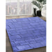 Machine Washable Transitional Sky Blue Rug in a Family Room, wshpat2195blu