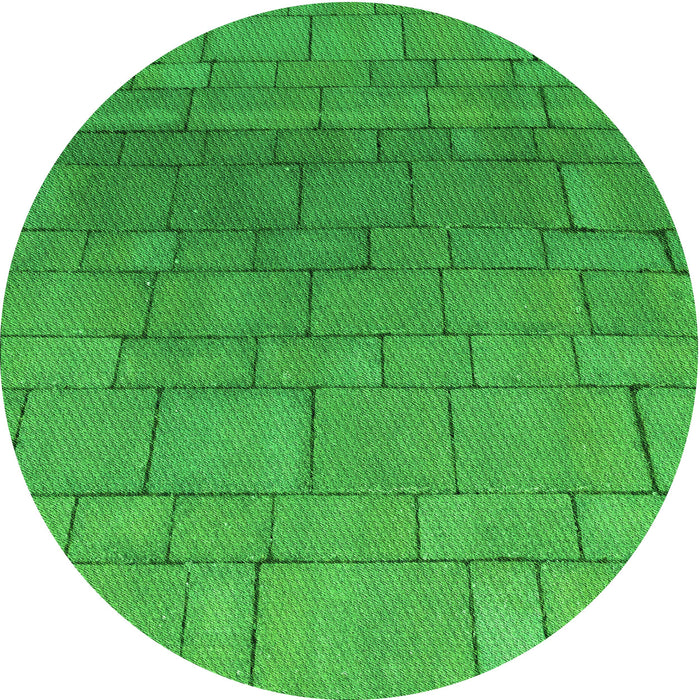 Square Patterned Lime Green Rug, pat2195grn