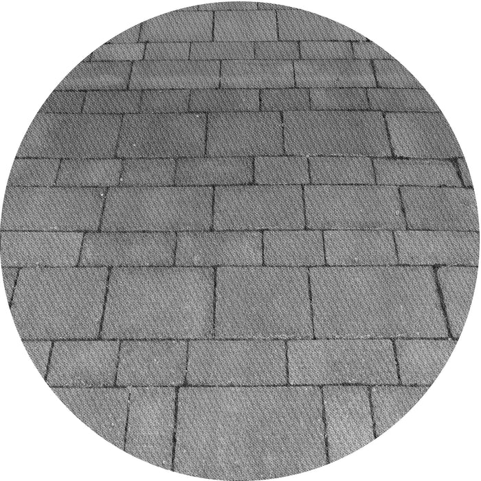 Square Patterned Ash Gray Rug, pat2195gry