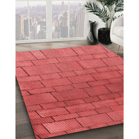 Patterned Red Rug, pat2195rd