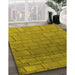 Machine Washable Transitional Dark Yellow Green Rug in a Family Room, wshpat2195yw