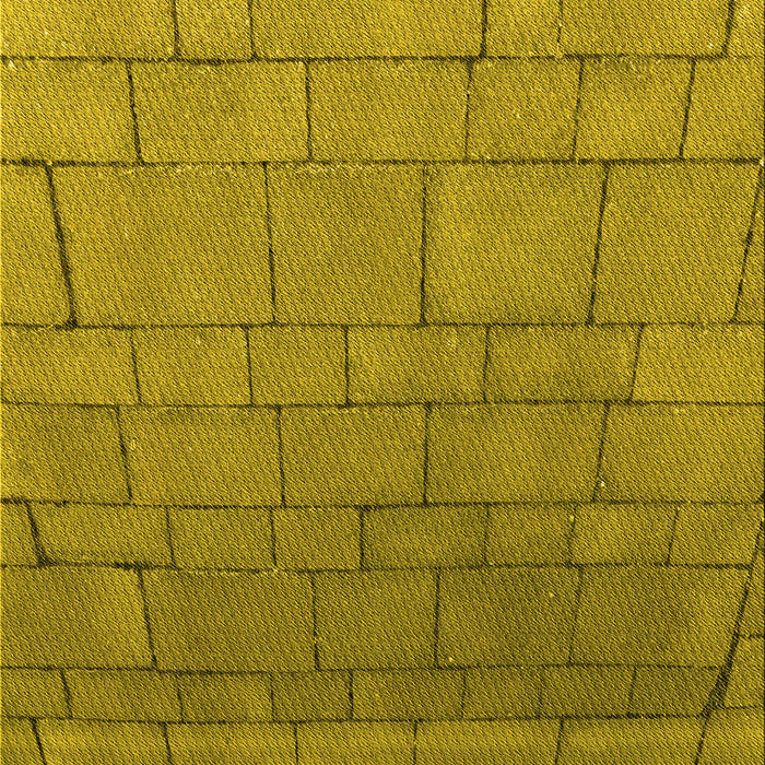 Patterned Dark Yellow Green Rug, pat2195yw