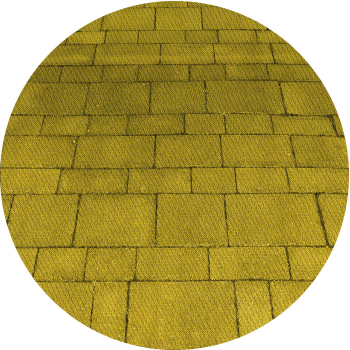 Square Machine Washable Transitional Dark Yellow Green Rug in a Living Room, wshpat2195yw