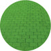 Square Patterned Green Rug, pat2196grn