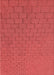 Machine Washable Transitional Red Rug, wshpat2196rd