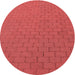 Square Machine Washable Transitional Red Rug in a Living Room, wshpat2196rd