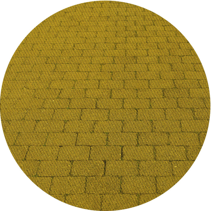 Square Patterned Yellow Rug, pat2196yw